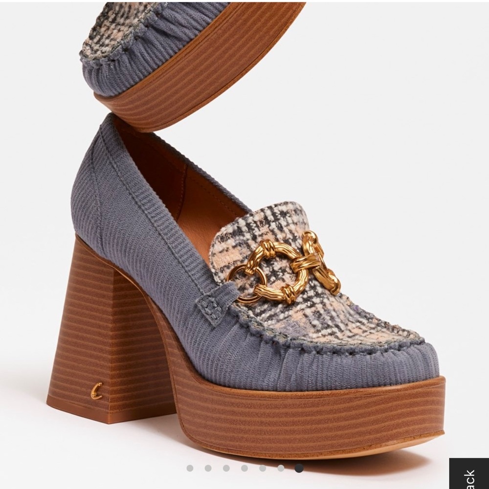 Cute platform block heel